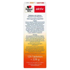 Doppelherz Calcium + D3 + K Tabletten, 120 St><noscript><img width=