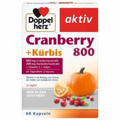 Doppelherz Cranberry+Kürbis Kapseln, 60 St> Cranberry