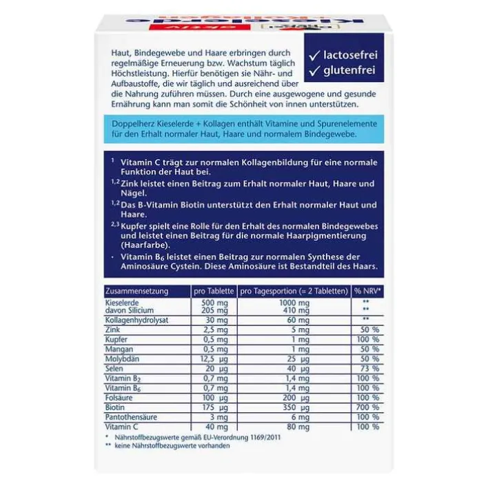 Doppelherz Kieselerde + Kollagen Tabletten, 60 St> Kollagen|Kieselerde