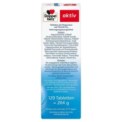 Doppelherz Magnesium 500 + B12 2-Phasen Depot Tabletten , 120 St><noscript><img width=