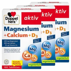 Doppelherz Magnesium + Calcium + D3 Tabletten, 3x100 St