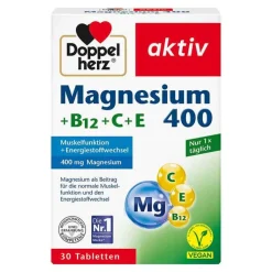 Doppelherz Magnesium 400+B12+C+E Tabletten, 30 St