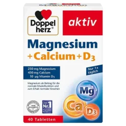 Doppelherz Magnesium+Calcium+D3 Tabletten, 40 St> Magnesium|Muskulatur