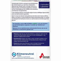 Doppelherz Melatonin + Hanföl system Kapseln, 30 St> Melatonin Tabletten