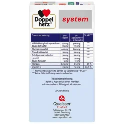 Doppelherz MSM Glucosamin system Kapseln, 60 St