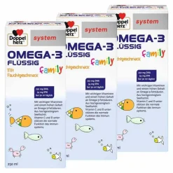 Doppelherz Omega-3 family flüssig system, 3x250 ml