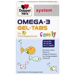 Doppelherz Omega-3 Gel-Tabs family system , 60 St