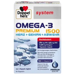 Doppelherz Omega-3 Premium 1500 system Kapseln, 60 St