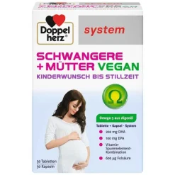 Doppelherz Schwangere + Mütter vegan system Kombipackung, 60 St> Schwangerschaft
