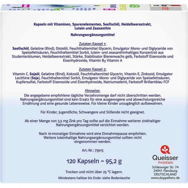 Doppelherz system Augen Sehkraft+Schutz Kapseln, 120 St