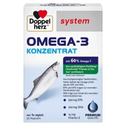 Doppelherz system Omega-3 Konzentrat Kapseln, 30 St> Omega 3 Kapseln