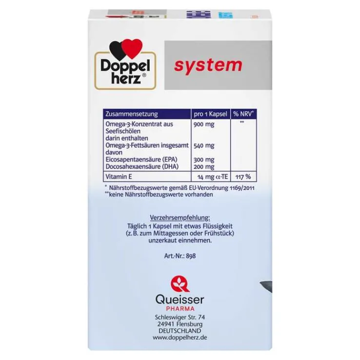 Doppelherz system Omega-3 Konzentrat Kapseln, 60 St