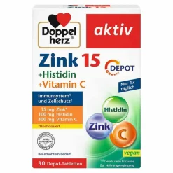 Doppelherz Zink + Histidin + Vitamin C Depot aktiv Tab, 30 St> Zink|Mikronährstoffe