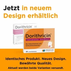 Dorithricin® Halstabletten Waldbeere bei Halsschmerzen, 20 St