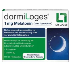 dormiLoges Melatonin plus Tryptophan Filmtabletten, 30 St