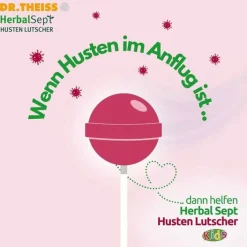 Dr. Theiss Herbalsept Husten Lutscher Kids, 6 St><noscript><img width=