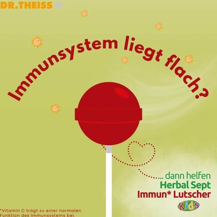 Dr. Theiss Herbalsept Immun Lutscher Kids D NEM, 6 St