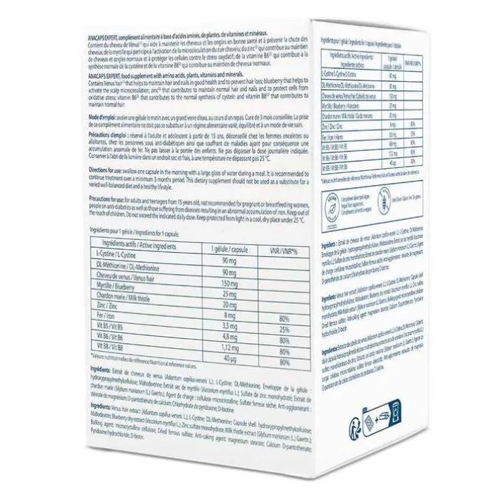 Ducray Anacaps Expert Kapseln, 90 St> Vitamin B7 (Biotin)