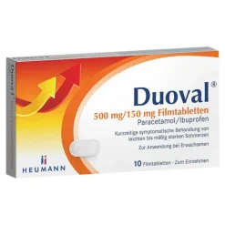 Duoval 500 mg / 150 mg Filmtabletten, 10 St> Paracetamol|Ibuprofen