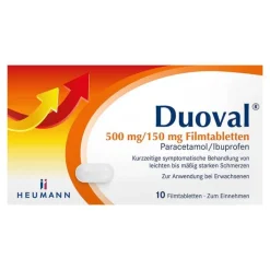 Duoval 500 mg / 150 mg Filmtabletten, 10 St> Paracetamol|Ibuprofen