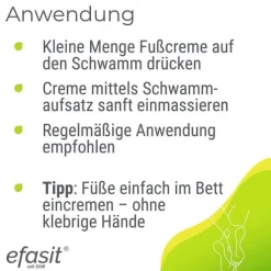 Efasit Fuß Creme mit Schwammaufsatz, 75 ml