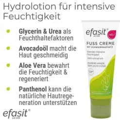 Efasit Fuß Creme mit Schwammaufsatz, 75 ml