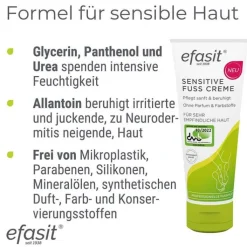Efasit Sensitive Fußcreme, 75 ml