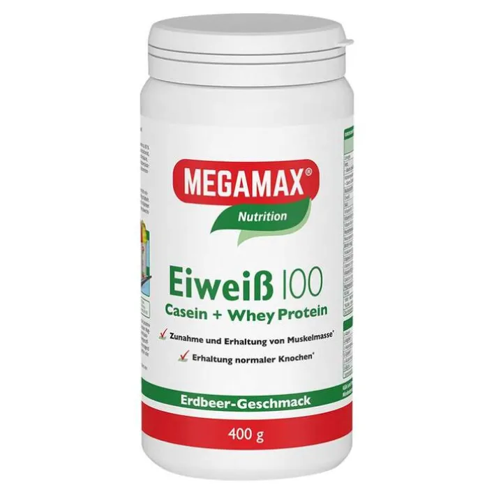Megamax Eiweiss 100 Erdbeer , 400 g> Eiweißpulver