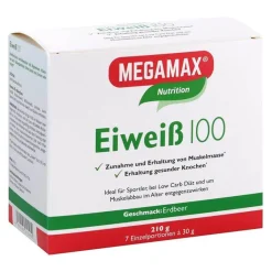 Eiweiss 100 Erdbeer Megamax Pulver, 7X30 g