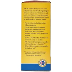 Elasan family Lebertran, 150 ml> Omega 3 Kapseln|Augenvitamine