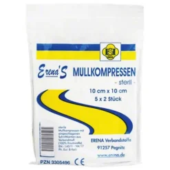 Erena Steril Mullkompresse 10x10, 5X2 St