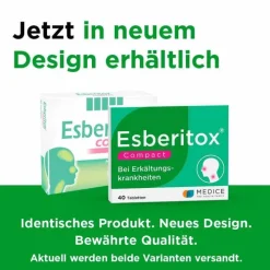 Esberitox ® Compact Bei Erkältungskrankheiten, 40 St> Grippemittel|Abwehrsteigerung