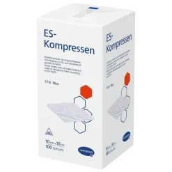 ES-Kompressen unsteril 10x10 cm 16fach, 100 St> Sterile Kompressen