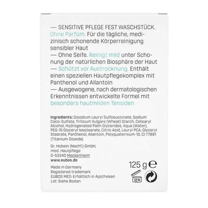 Eubos Sensitive Waschstück, 125 g> Trockene & Sensible Haut|Handseife
