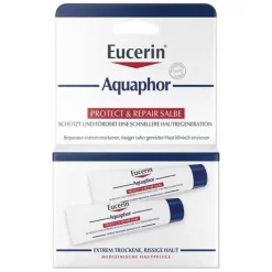 Eucerin Aquaphor Protect & Repair Salbe, 2X10 ml> Trockene & Sensible Haut