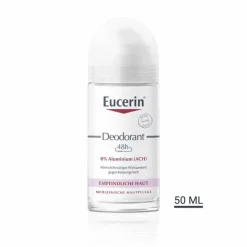 Eucerin Deodorant Roll-on 0% Aluminium Doppelpack, 2X50 ml