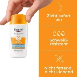 Eucerin Sun Fluid Hydro Protect Face mittel LSF50 + , 50 ml><noscript><img width=