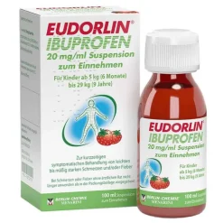 Eudorlin Ibuprofen 20 mg/ml Suspension zum Einnehmen, 100 ml>Kinder Ibuprofen|Fiebermittel Kinder