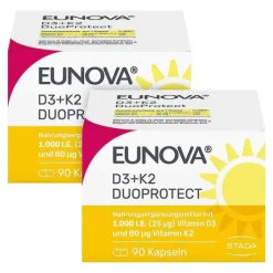 Eunova Duoprotect D3 + K2 1000 I.E. / 80 µg Kapseln, 2X90 St
