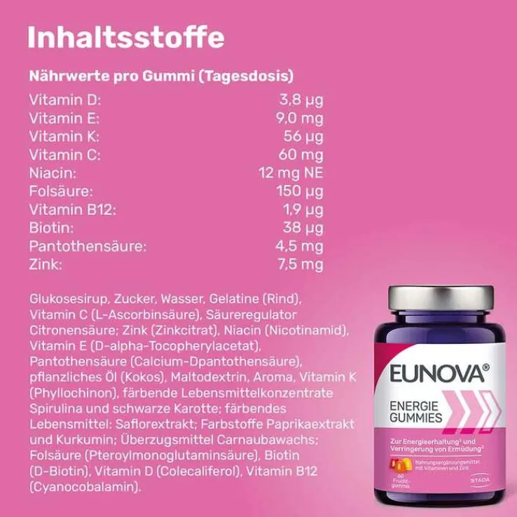 Eunova Energie Gummies, 60 St