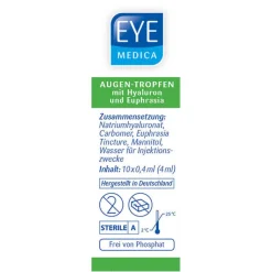Eye Medica Euphrasia Augentrost Augentropfen, 10X0.4 ml