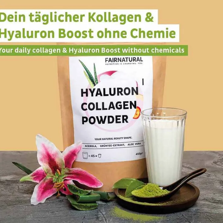 Fairnatural Kollagen Hyaluron + Vitamin C Pulver, 450 g