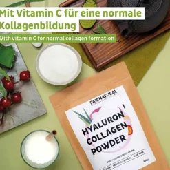 Fairnatural Kollagen Hyaluron + Vitamin C Pulver, 450 g