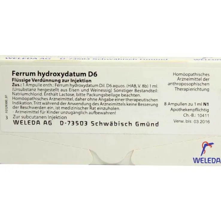 Ferrum hydroxydatum D 6 Ampullen, 8X1 ml