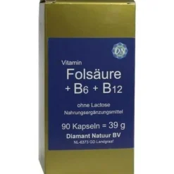 Folsäure + B 6 + B 12 ohne Lactose Kapseln, 90 St> Vitamin B9 (Folsäure)|Vitamin B Komplex