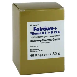 Bioxera Folsäure + Vitamin B6 + B12 Komplex N Kapseln, 60 St> Vitamin B9 (Folsäure)|Vitamin B Komplex