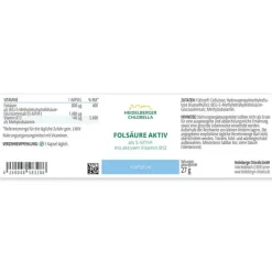 Heidelberger Chlorella Folsäure Aktiv plus Vitamin B12 aktiv Kapseln, 60 St> Vitamin B9 (Folsäure)