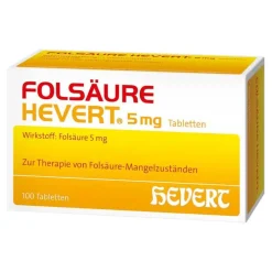 Hevert Folsäure 5 mg Tabletten, 100 St> Vitamin B9 (Folsäure)