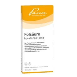 Injektopas Folsäure 5 mg Injektionslösung, 10 St> Vitamin B9 (Folsäure)