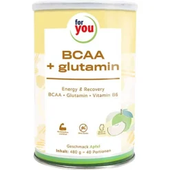For You Bcca + glutamin Energy & Recovery Apfel Pulver , 480 g> Aminosäuren